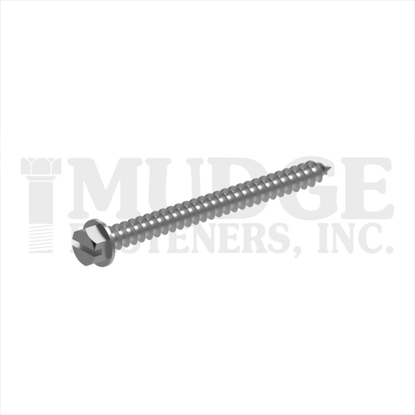 111S14A300SS #14 X 3" SLOT HWH SMS W/SEALING WASHER STAINLESS