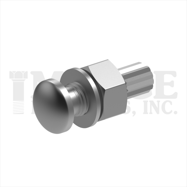 217100C0250PN 1"-8 X 2-1/2 DOME A325 TENS.CONTROL BOLT ASSEMBLED W/2H NUTS & F436 WASHERS PLAIN