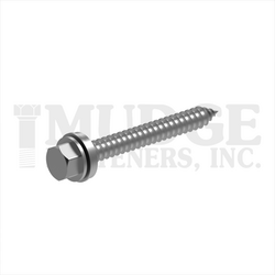 1/4-14 X 2" HWH SMS TYPE AB STAINLESS, W/ BONDED SEALING WASHER