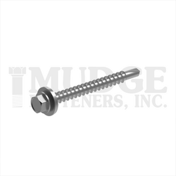 137S12T075SS #12 X 3/4 HEX WASHER SELF DRILL W/SEALING WASHER, STAINLESS STEEL